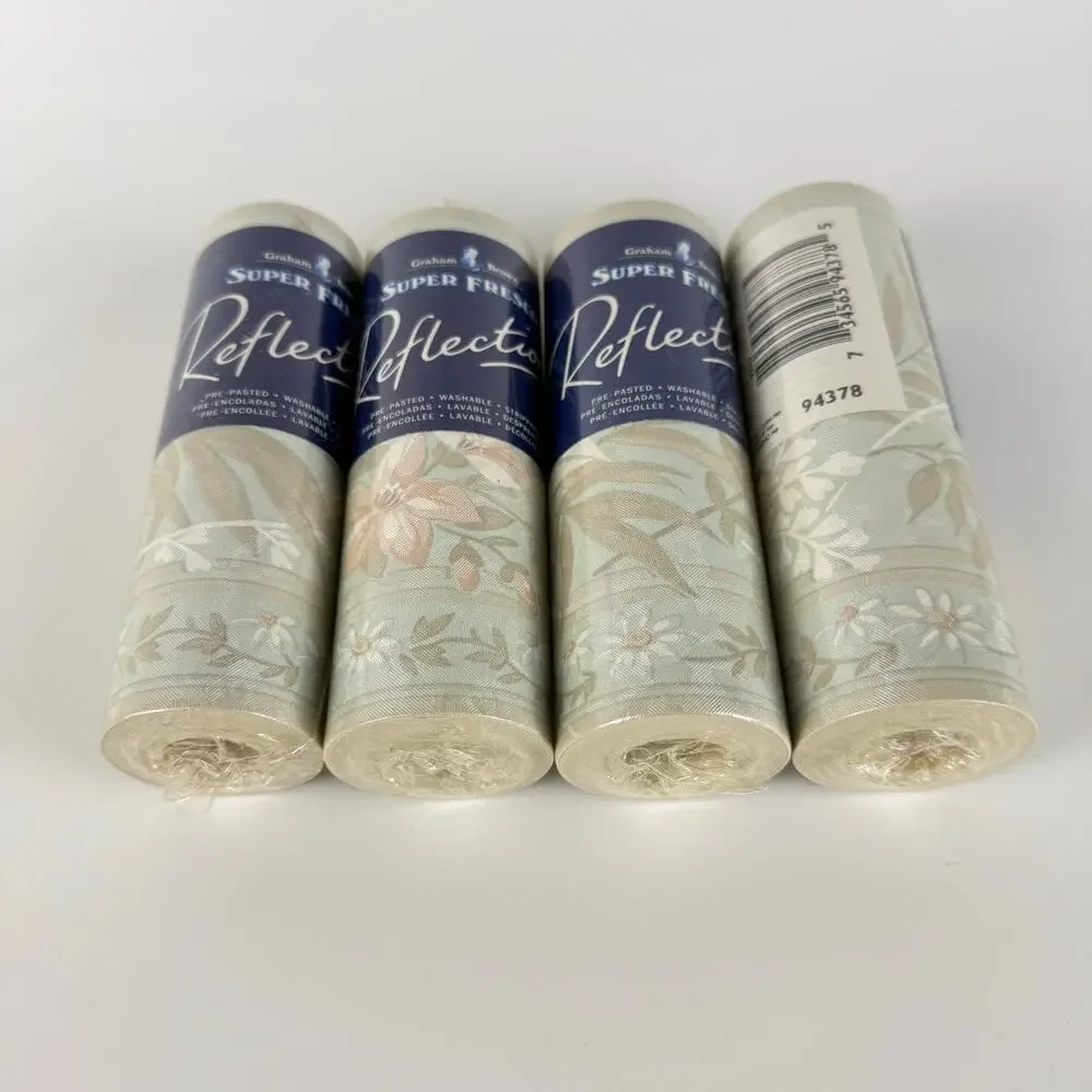 Graham & Brown Wallpaper Border Super Fresco Reflections 5.5 Yards #94378 (x4)